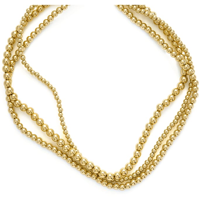 Ketting - LUXENTER - Bielzu - Afwerking 18 karaat geelgoud - Verguld metaal - Voor dames geel
