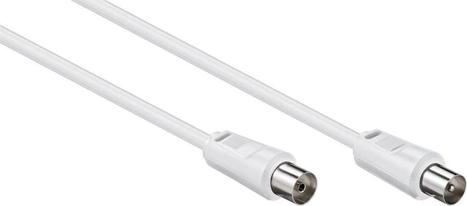 IEC (m) - IEC (v) coaxkabel / recht - wit - 20 meter