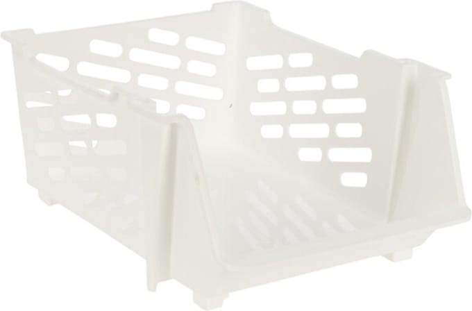 Storage Solutions Stapelbare opbergmand - Wit - 29L - kunststof - 44 x 34 x 20 cm