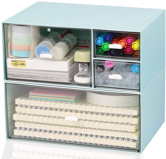 Dailygoods- Bureau-Organizer Grote Capaciteit - Opbergdoos met Lade