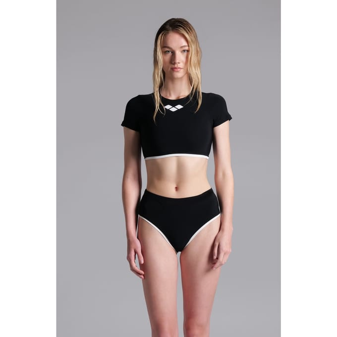 Arena Wo Contrast Beach Top Black-off White Größe: L | Bikinis Outlet | Damen | Weiß