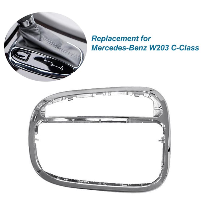 Midden Auto Trans Pookknop Trim Indicator Afdekking Console Versnelling Frame Vervanging voor Mercedes-Benz zilver