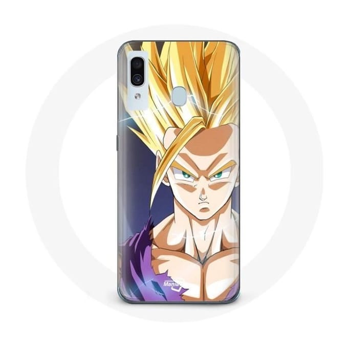 Coque pour Samsung Galaxy A20 Dragon Ball Manga Sangoku Visage énervé