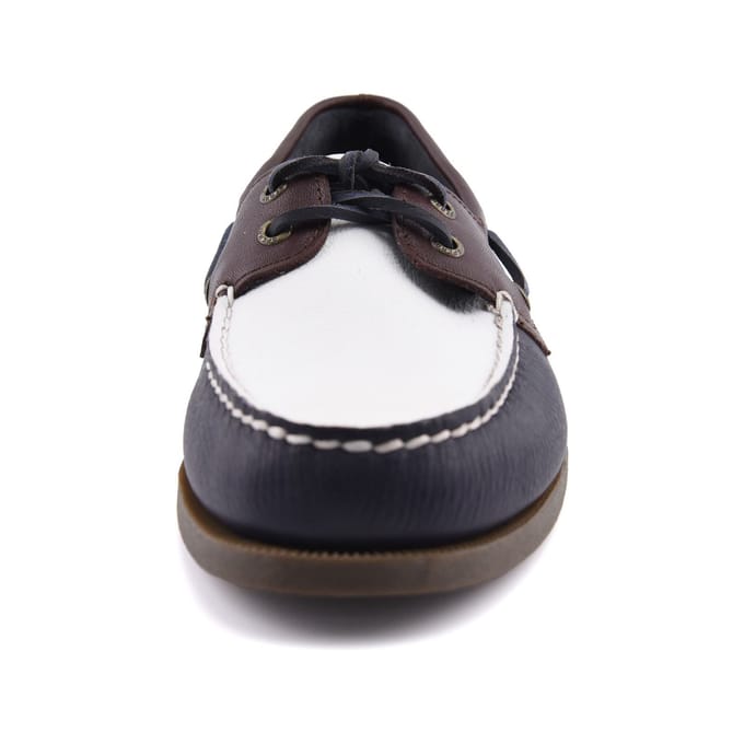 Sperry Authentic Original 2 Eye Leren Heren Bootschoenen In Marineblauw/Wit/Bruin