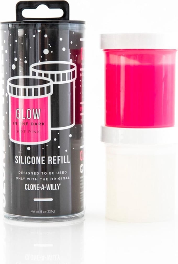 Empire Labs Clone-A-Willy - Refill Glow in the Dark Hot Pink Silicone