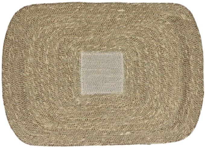 Pomax Quadri placemat zeegras 50x35cm havermout