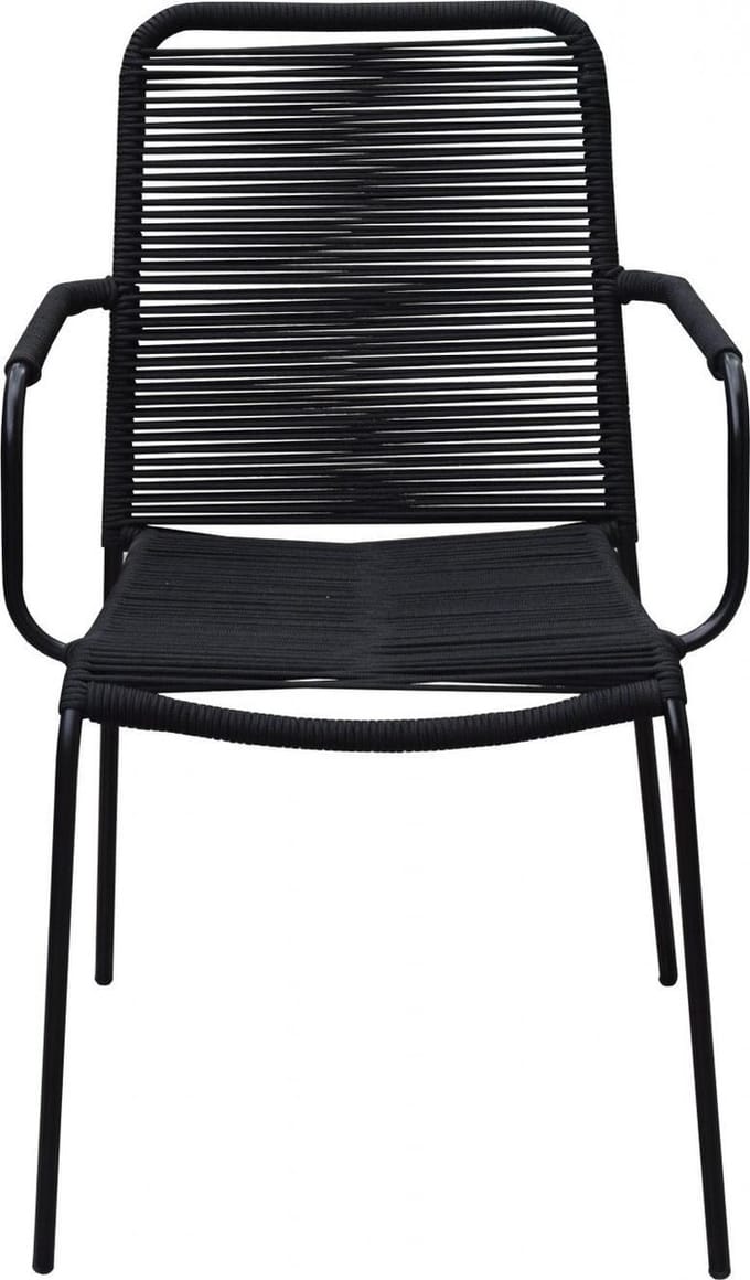 Tuinstoel Vita Luxor touw - zwart