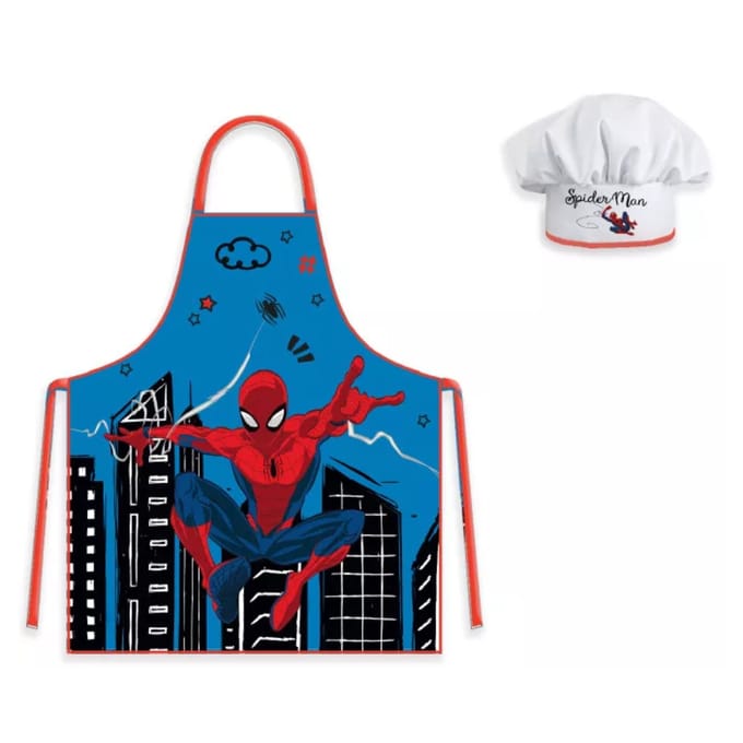 Spiderman schort met bakmuts