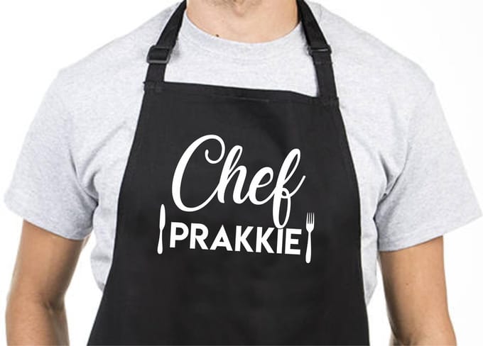 Schort Chef Prakkie Zwart