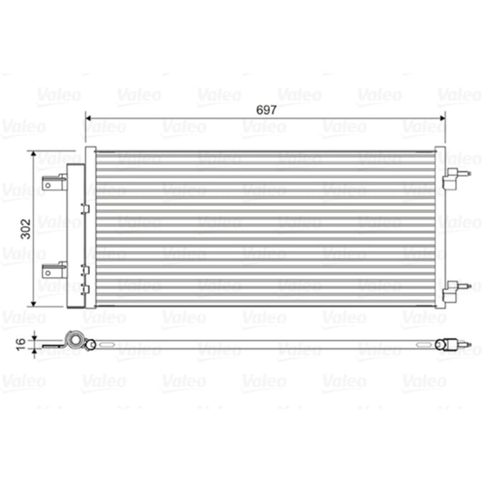 Condensator, airconditioning VALEO 822626