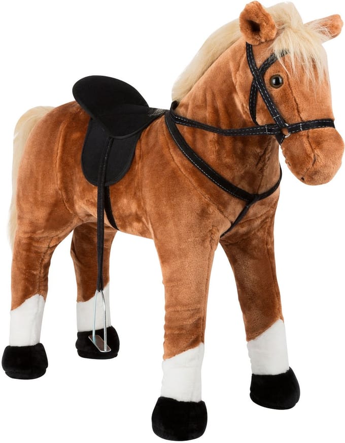 Small Foot - Wooden Hobby Horse Brown Standing with Sound