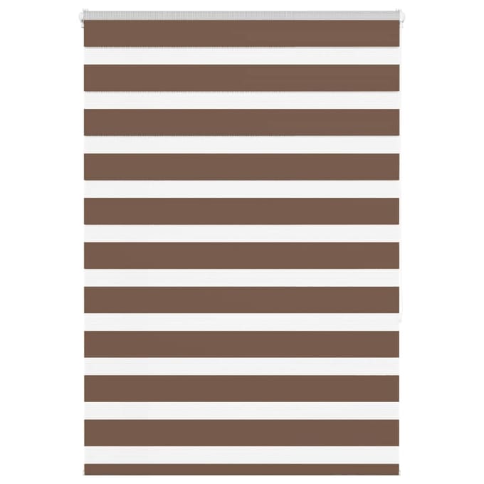vidaXL - Zebra - rolgordijn - 110x150 - cm - stofbreedte - 105,9cm - polyester - bruin