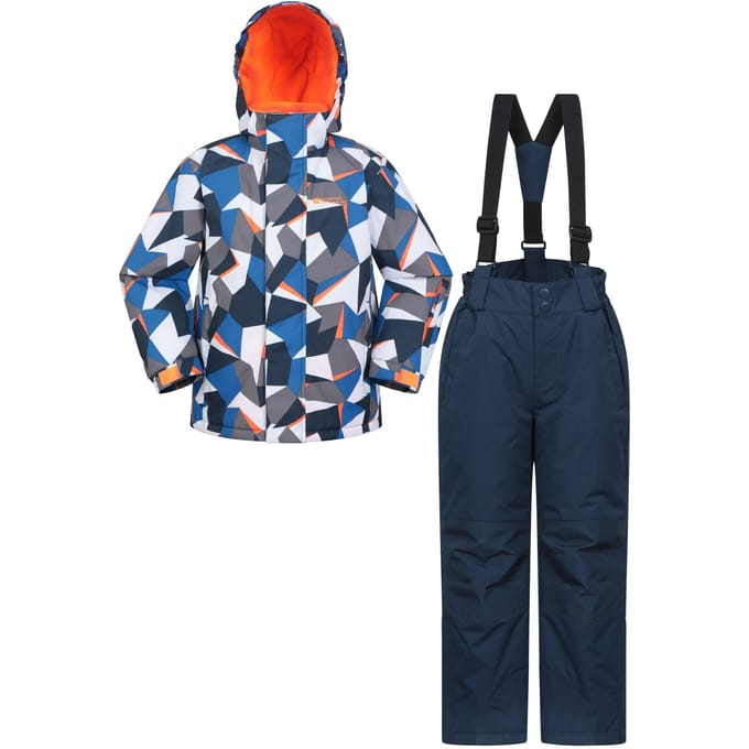 Mountain Warehouse Ski jassenset met opdruk voor kinderen (Helder Blauw)
