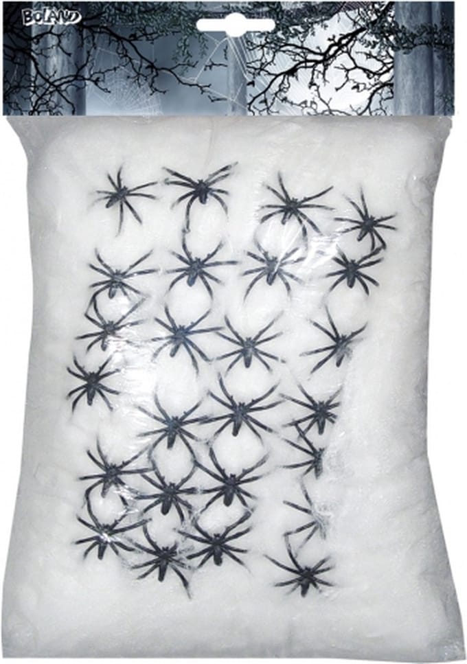 Boland Spinnenrag - 2x - 500 gram - uitrekbare watten - spinnenweb - halloween thema