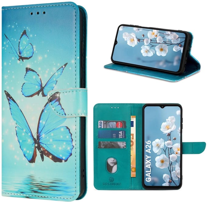 Solidenz hoesje - Geschikt voor Samsung Galaxy A26 - Bookcase - Vlinders