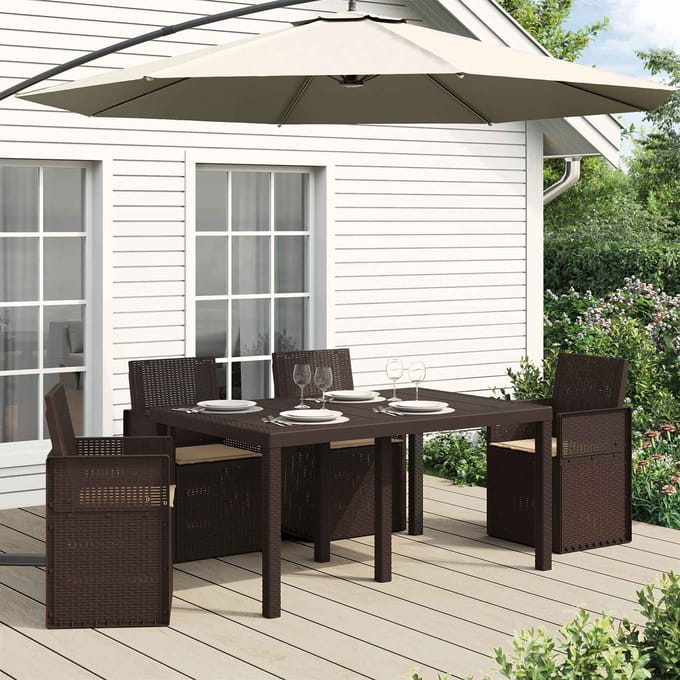 vidaXL - Zitkussens - 4 - st - Polyester - Taupe - 47 - x - 36 - x - 2 - cm