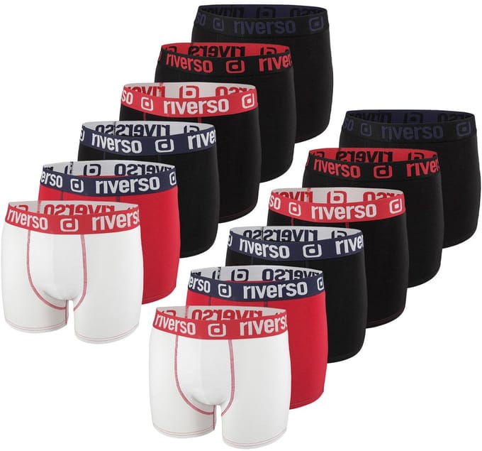 riverso Heren Boxershorts RIVOle 12 Pack Veelkleurig S Geen krassend label