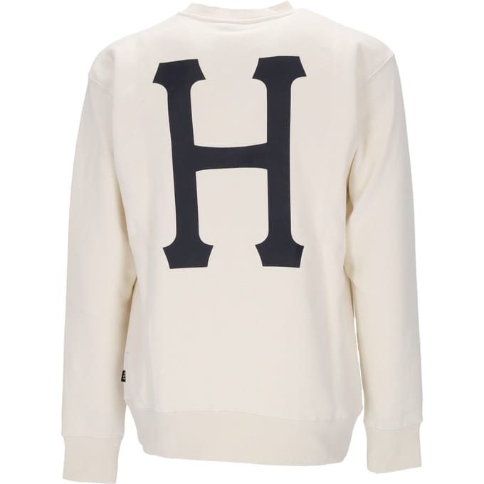 Essentials Classic H Crew Natural herensweatshirt met ronde hals