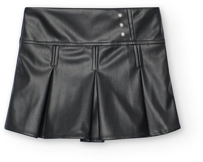 Boboli Synthetic Leather Rok Zwart 4 Years Meisje