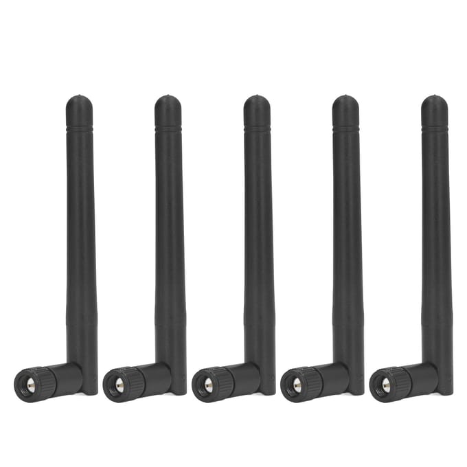 5 Pièces Antenne 2.4G Pliable Étanche Omnidirectionnelle SMA Mâle Kit d'Ensemble de Tête pour la Maison
