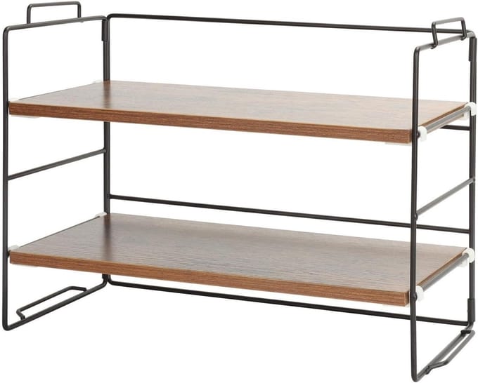 Bureau Plank Organizer - Desktop Opslag Rek - Kantoor Thuis - Verstelbaar Stapelbaar - 40 x 31 x 20 cm