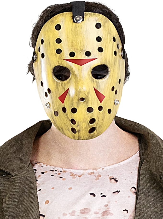 FUNIDELIA Friday the 13th Jason Mask voor vrouwen en mannen - Beige