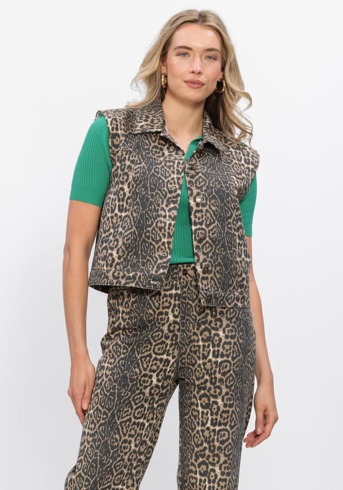 Ydence Gilet Tara Blazers Dames - Bruin - Maat M