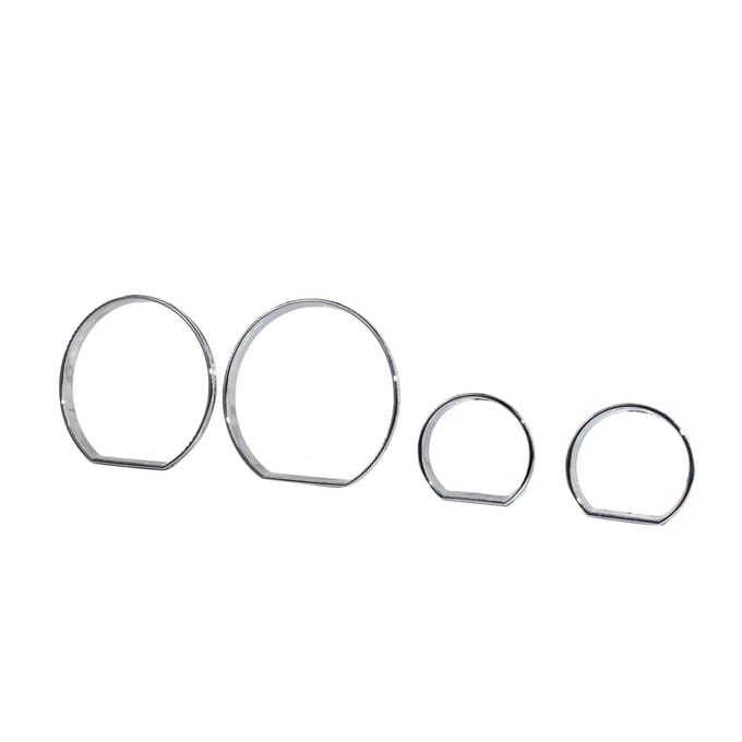 Chromen instrumentenpaneel Dashboardringringen Afwerking wijzerplaatringen Bezel Snelheidsmeterframe voor BMW E46 white