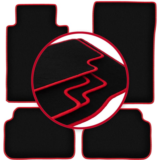 CARLUX-RED automatten voor: Mercedes E W124 coupé (1984-1997)