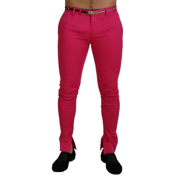 Slim Fit Enkel Broek met Zijsplitsen