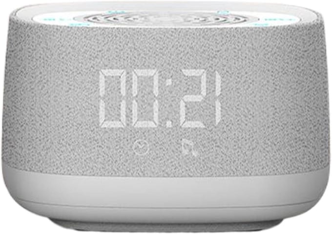 Geluidsmachine - Slaaphulp Witte Ruis - Ontspanning en Slaap - Draadloos en Draagbaar - 9.5 cm - Zwart Wit