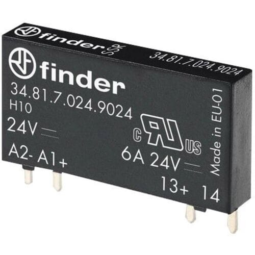Finder Halfgeleiderrelais 34.81.7.005.9024 Schakelspanning (max.): 33 V/DC Direct schakelend 1 stuk(s)