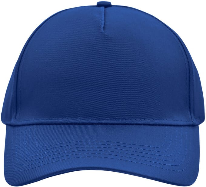 5 panel baseball pet kobalt blauw