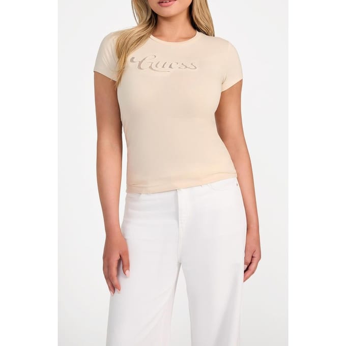 GUESS Ss  Dot Logo R3 Buffy Taglia: S | Maglie Sportivi Outlet | Donna | Marrone