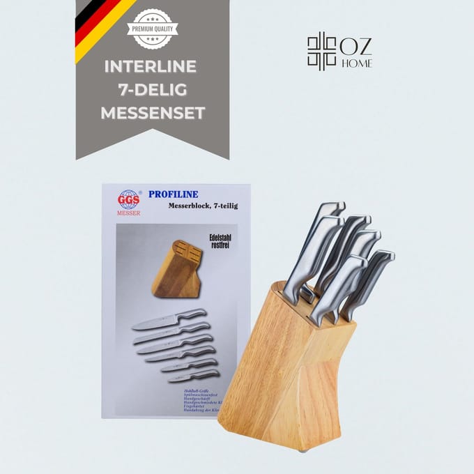 OZ Home GGS Collection ProfiLine Messenset RVS – 7-delig – Messenblok – Naadloos Design