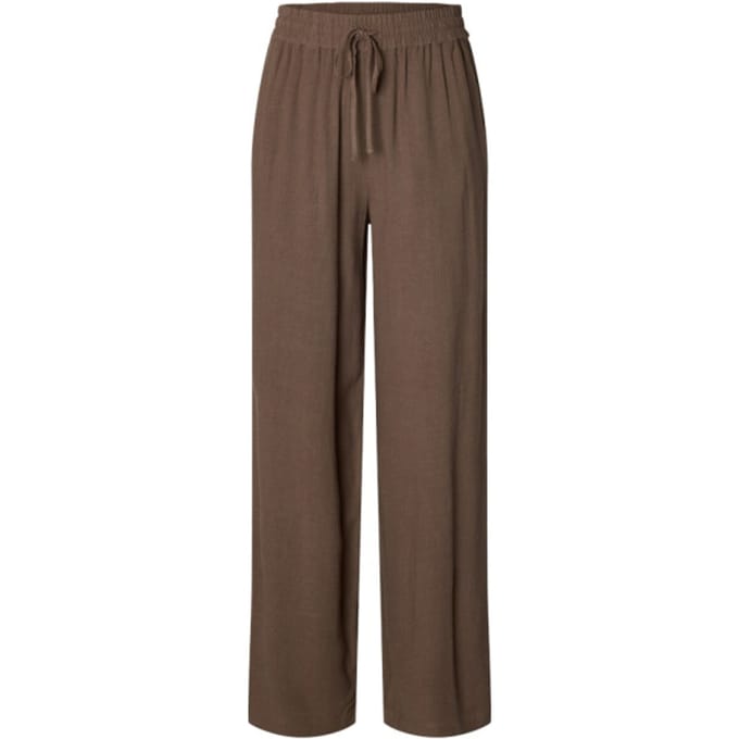 regular fit wijdte broek van mix van viscose en linnen model 'VIVA-GULIA'