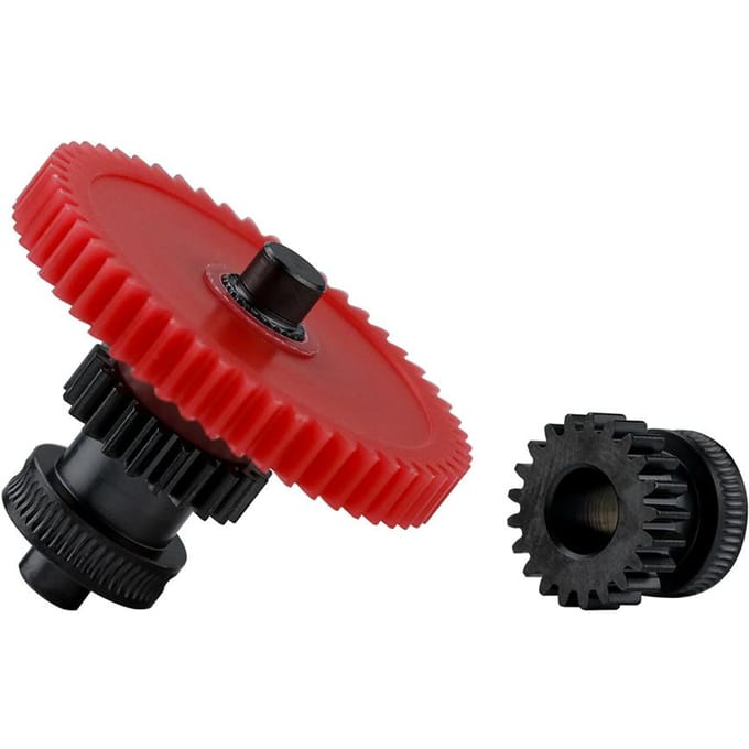 Engrenage d'extrudeuse Compatible avec ELEGOO Neptune 4 Pro Plus Max Acier Trempé Double Engrenage Kit Conception à Axe Unique Précision multicolore
