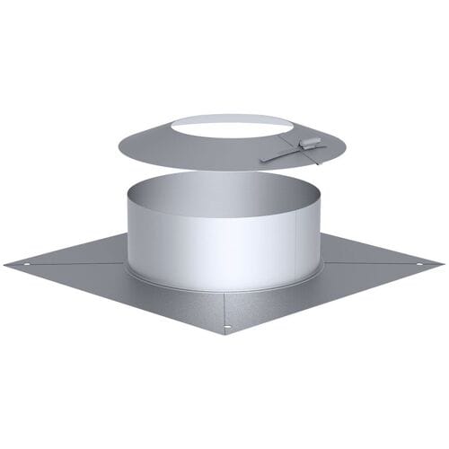GGM Gastro Kopfabdeckung mit Wetterkragen - Ø 400 mm Zilver