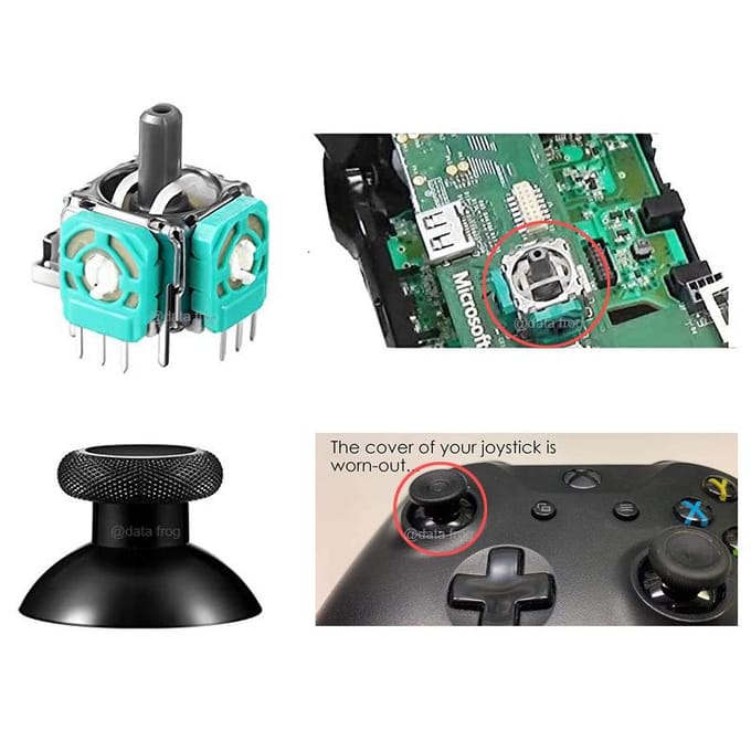 XBOX ONE controller 3D joystick joystick afstandsbediening paddestoelkop kap PS4 PS5 afstandsbediening black