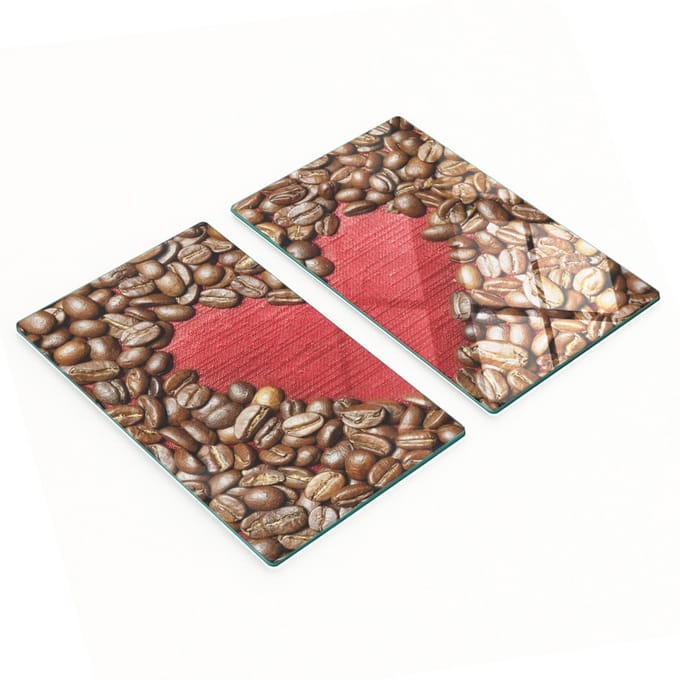 Multifunctionele decoratieve glazen koffieplank in hartvorm 2x30x52 cm