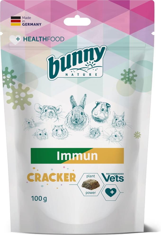 Immun Cracker Bunny Nature - Echinacea Supplement - 100g Natuurlijke Gezondheid Dieren