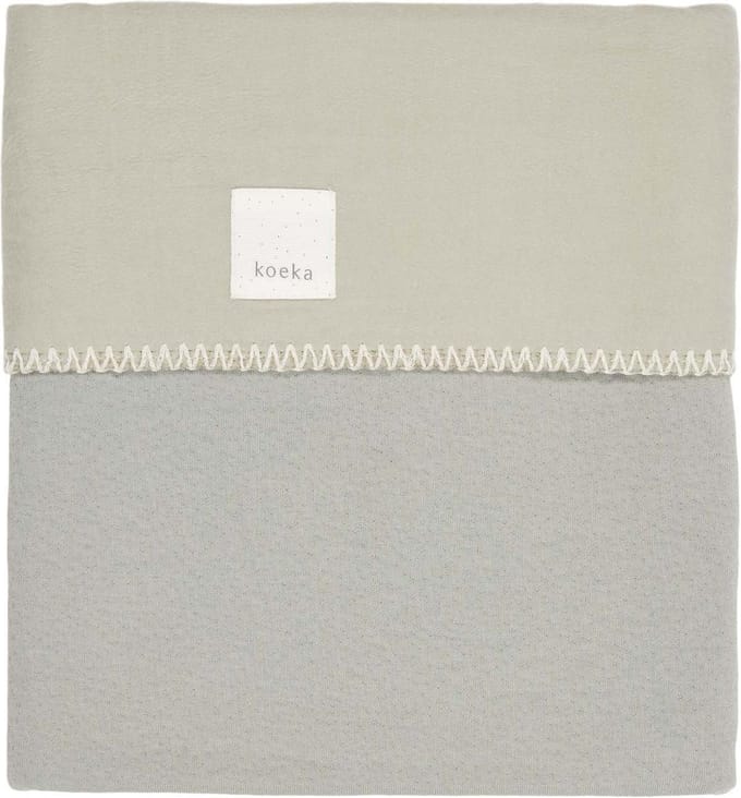 Koeka Wiegdeken Runa flanel  - groen - 75x100cm