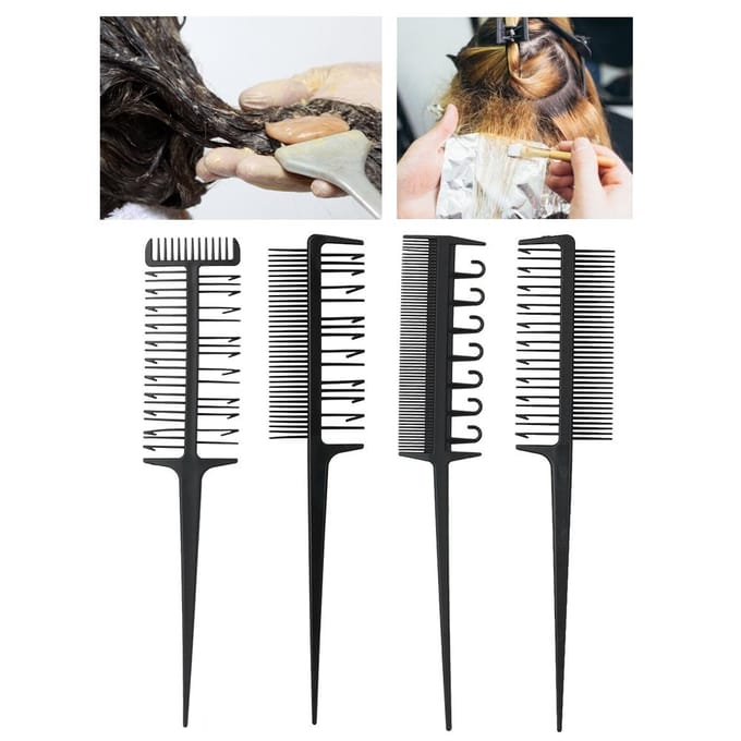 Professionele Kapperskam Set Haarkleuring Verf Highlight Salon Kapperstool gray
