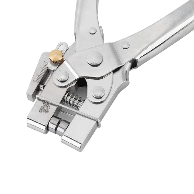 Pince à poinçonner pour trous de ceinture, outil de réglage des œillets avec 100 œillets creux à pression facile white