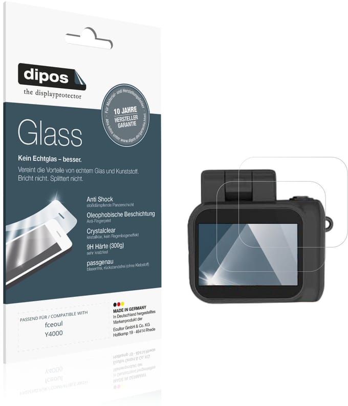 dipos – 2x Pantserfolie geschikt voor fceoul Y4000 | 9H Screenprotector