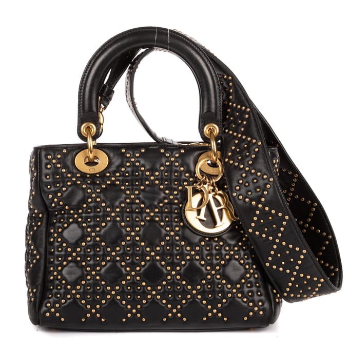 Medium Studded Supple Lady Dior Medium  schoudertas