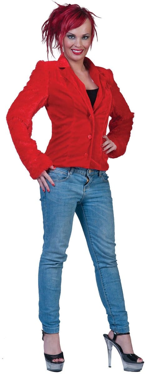 Bontje Rood fuzzy jacket