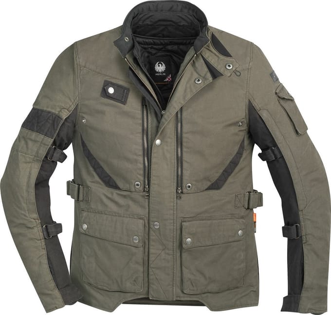 Merlin Mahala Pro D3O Explorer Olijfgroen Groen Zwart Textiele Motorjas - Jas