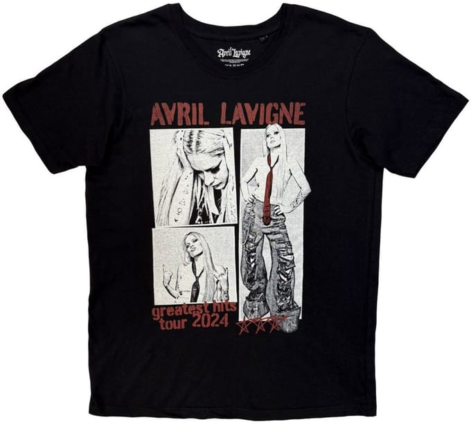 Avril Lavigne - Greatest Hits Heren Tshirt - 2XL - Zwart