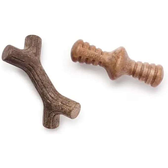 Puppy kauwspeeltje Benebone Maplestick-Zaggler Bacon